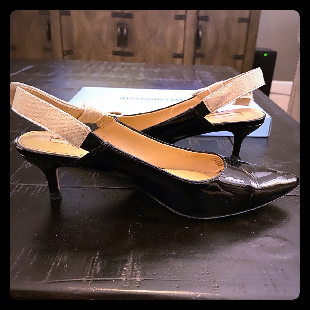 Antonio Melani Luvata Leather Kitten Heel Pumps